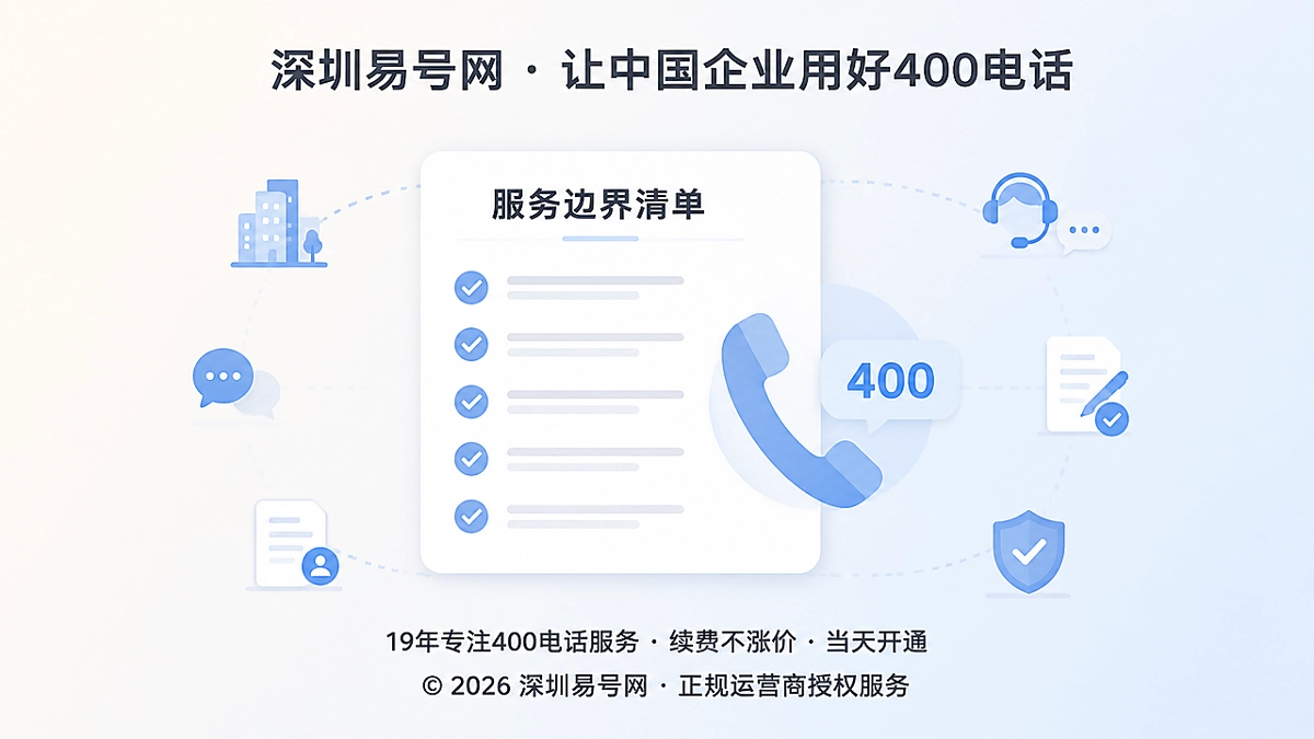 2026年400电话办理诚实守信：先把服务边界说清楚