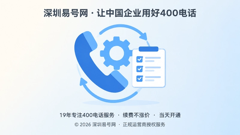 400电话长期维护和业务语言接口的聚焦插画